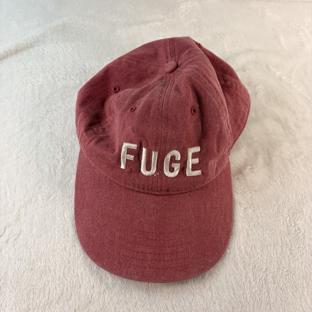Comfort Colors Dad Hat Vtg Faded Red FUGE Adjustable Strapback Christian Apparel